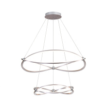 Golden 7916-32-19 SNC - Wry Lighting Spirale Integrated LED 32in Chandelier in Satin Nickel
